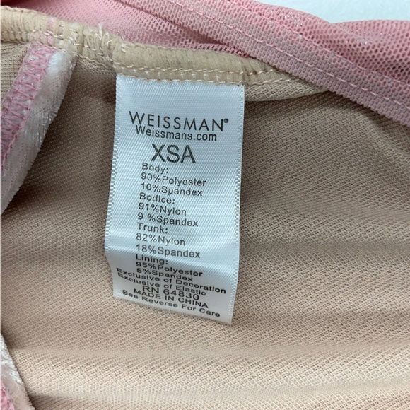 Weissman Velvet Wrap Dress Lyrical Dance Leotard with open back light pink NEW - Picture 5 of 11
